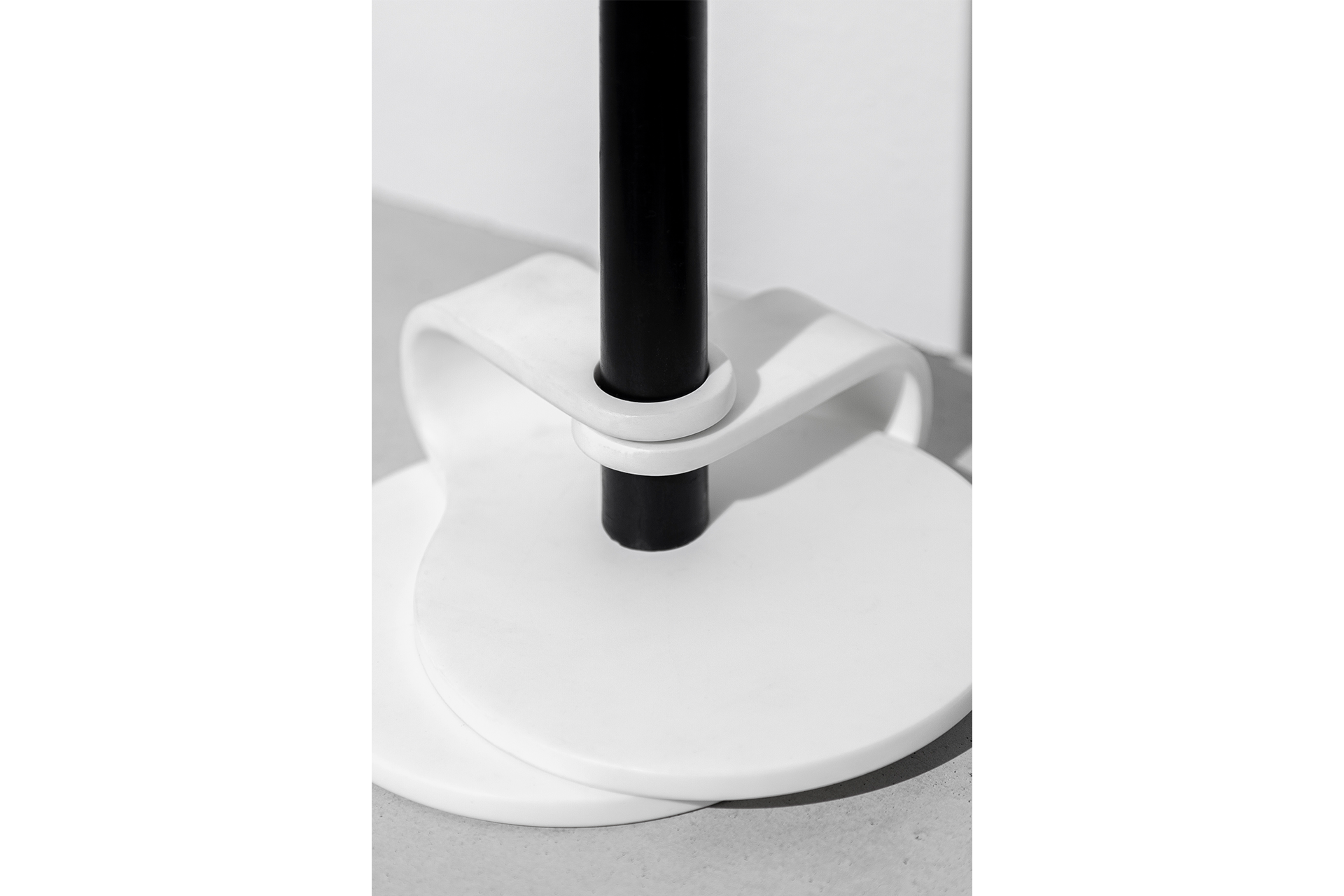 Hole Candlestick Black Stand